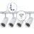 Bright Choice Set completo 1-Fase Rail L 1 x 1,5 Metro Blanco | incl. 4x Foco + GU10 2700K 3W Regulable + Tapa Final, Conector de Alimentación y L -Conector