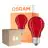 Multipack 6x Osram LED Star Classic Decor E27 Pera Con Filamento Mate 2.5W 45lm - Rojo | Reemplazo 7W