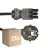 Multipack 25x Noxion GST - Compatible Cable de alimentación Negro - Hembra + Schuko Europlug - 2m - 3 pole 0.75mm2