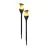Paquete dúo 2x Interlight Pico Luz Solar Jardín Torch Negro 1W 40lm - 816 Luz Muy Cálida | incl. Batería