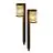 Paquete dúo 2x Interlight Pico Luz Solar Jardín Linterna Negro 1W 40lm - 830 Luz Cálida | incl. Batería
