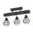 Eglo Luz de techo Townshend 5 Acero Madera Negro | IP20 - Apta para 3x E27 