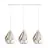 Eglo Colgante De Luz Carlton 1 Acero Blanco Oro | IP20 - Apta para 3x E27 