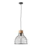 Brilliant Avia Colgante De Luz Metal Madera Negro | 350mm - Apta para 1x E27