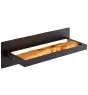 Brilliant Chaumont Luz De Pared Aluminium Metal Madera Negro 8W 930lm - 830 Luz Cálida