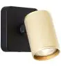 Brilliant Marty Luz De Pared Aluminium Arenoso Negro Oro 5W 350lm - 830 Luz Cálida | Incl. 1x GU10