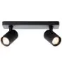 Brilliant Marty Luz de techo Aluminium Arenoso Negro 10W 700lm - 830 Luz Cálida | Incl. 2x GU10