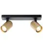 Brilliant Marty Luz de techo Aluminium Arenoso Negro Oro 10W 700lm - 830 Luz Cálida | Incl. 2x GU10