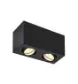 SLV Triledo Doble Luz de techo Aluminium Negro | Apta para 2x GU10 