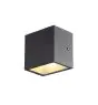 SLV Sitra Cube Luz De Pared Aluminium Gris 11W 1270lm - 840 Blanco Frio | Al Aire Libre - IP65