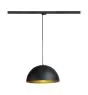 SLV Foco de carril Colgante De Luz Forchini M 40 3 Fases Acero Negro | Apta para 1x E27 