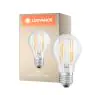 Ledvance Classic LED E27 Pera con Filamento Clara 7.5W 1055lm - 827 Luz muy Cálida | Regulable - Reemplazo 75W