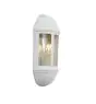 Ansell LED Luz de pared Latina Mitad Linterna Blanco - Apta para E27 hasta 42W | IP65 - Sensor de luz