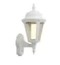 Ansell LED Luz de pared Latina Linterna Blanco - Apta para E27 hasta 42W | IP65 - Sensor de movimiento y luz