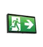 Ansell LED Montado En La Pared Señal De Salida De Emergencia End LED Negro 2.5W 18lm - 860 Luz De Día | Autocomprobación