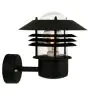 Nordlux Vejers Luz De Pared Metal y Vidrio Negro | IP54 - Apta para E27
