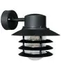 Nordlux Vejers Luz De Pared Metal y Vidrio Negro | IP54 - Apta para E27