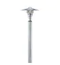Nordlux Vejers 2M Lámpara de pedestal Acero Galvanizado y Vidrio Gris | IP54 - Apta para E27