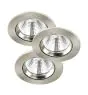 Multipack 3x Nordlux Foco Fremont Metal Gris 4.5W 345lm 36D - 827 Luz Muy Cálida | 85mm - IP23- Regulable