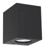 Nordlux Canto Kubi 2 Luz De Pared Aluminium y Vidrio Negro Up & Down - 10.6W 500lm - 830 Luz Cálida | IP44