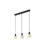 Nordlux Milford Mini 3-Rail Colgante De Luz Vidrio Negro | Apta para 3x E14