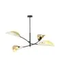 Emibig Luz de techo Lotus Acero Negro | Apta para 4x E14 - Max 10W