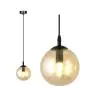 Emibig Colgante De Luz Cosmo Acero Negro | Apta para 1x E14 - Max 10W