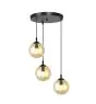 Emibig Colgante De Luz Cosmo Acero Negro | Apta para 3x E14 - Max 10W