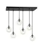 Emibig Colgante De Luz Cosmo Acero Negro | Apta para 6x E14 - Max 10W