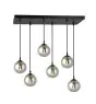 Emibig Colgante De Luz Cosmo Acero Negro | Apta para 6x E14 - Max 10W