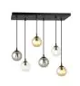 Emibig Colgante De Luz Cosmo Acero Negro | Apta para 6x E14 - Max 10W
