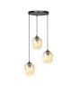Emibig Colgante De Luz Istar Acero Negro | Apta para 3x E27 - Max 10W