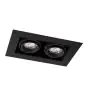 Noxion Empotrado Spot sin marco Pro 2x MR16 Ajustable Negro | Recorte 181x97mm - GU10 Casquillo