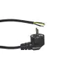 Noxion Cable De Alimentación de alimentación Negro - Schuko Europlug + Extremos abiertos - 2m - 3 pole 0,75mm2