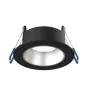 Noxion Foco LED Ares Profundo ring Negro - con Inner Circulo Plata | Recorte 68mm - incl. GU10 Fitting