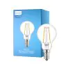 Philips Corepro LED Lustre E14 Esférica con Filamento Clara 2W 250lm - 827 Luz muy Cálida | Reemplazo 25W