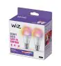 Paquete dúo 2x WiZ Smart LED E27 Pera Con Filamento Mate 9W 806lm - 822-865 Ajustable Blanco + RGB | Regulable - Reemplazo 60W