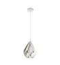 Eglo Colgante De Luz Carlton 1 Acero Blanco Oro | IP20 - Apta para 1x E27 