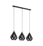 Eglo Colgante De Luz Carlton 5 Acero Negro | IP20 - Apta para 3x E27 
