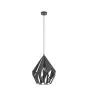 Eglo Colgante De Luz Carlton 1 Acero Negro Plata | IP20 - Apta para 1x E27 
