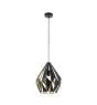 Eglo Colgante De Luz Carlton 1 Acero Negro Oro | IP20 - Apta para 1x E27 