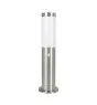 Eglo Lámpara de pedestal Helsinki Acero Inoxidable | IP44 - Apta para 1x E27 - Sensor De Movimiento