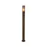 Eglo Lámpara de pedestal Helsinki Acero Inoxidable Marrón| IP65 - Apta para 1x E27 - Sensor De Movimiento