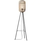 Brilliant Lampara De Pié Maderarow Metal Bambú Marrón | 450mm - Apta para 1x E27