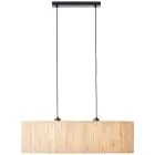 Brilliant Wimea Colgante De Luz Metal Negro Beige | Apta para 2x E27