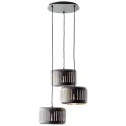 Brilliant Tyas Colgante De Luz Metal Negro Oro | 520mm - Apta para 3x E27