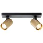 Brilliant Marty Luz de techo Aluminium Arenoso Negro Oro 10W 700lm - 830 Luz Cálida | Incl. 2x GU10