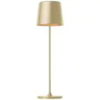 Brilliant Lámpara De Mesa Kaami Metal Plástico Oro 2W 310lm - 830 Luz Cálida | 100mm - IP44 - Al Aire Libre - Regulable 