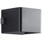 Brilliant Iseo Luz De Pared Plástico Negro 4W 300lm - 830 Luz Cálida | IP44 - Al Aire Libre - Sensor de Movimiento y Luz - USB Recargable