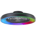 Brilliant Mazzaro Ventilador De Techo Plástico Negro 54W 6800lm - 830-865 CCT+RGB | 576 - Mando A Distancia Regulable